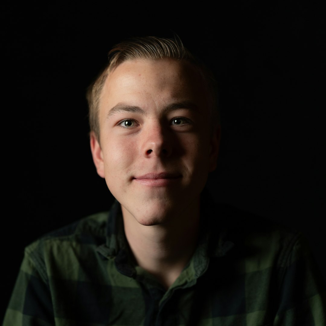 Portrait of a Finnish male lighting designer