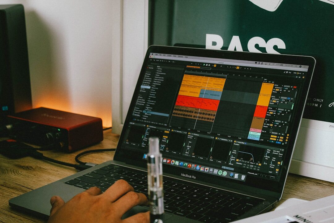 Laptop displaying a studio production scheduling dashboard